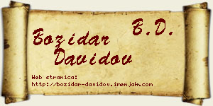 Božidar Davidov vizit kartica